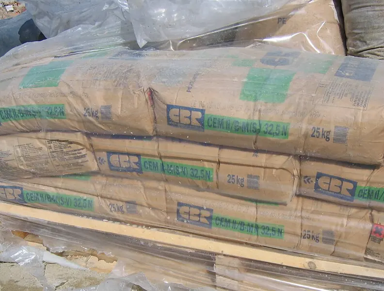 Cement bags and building materials
